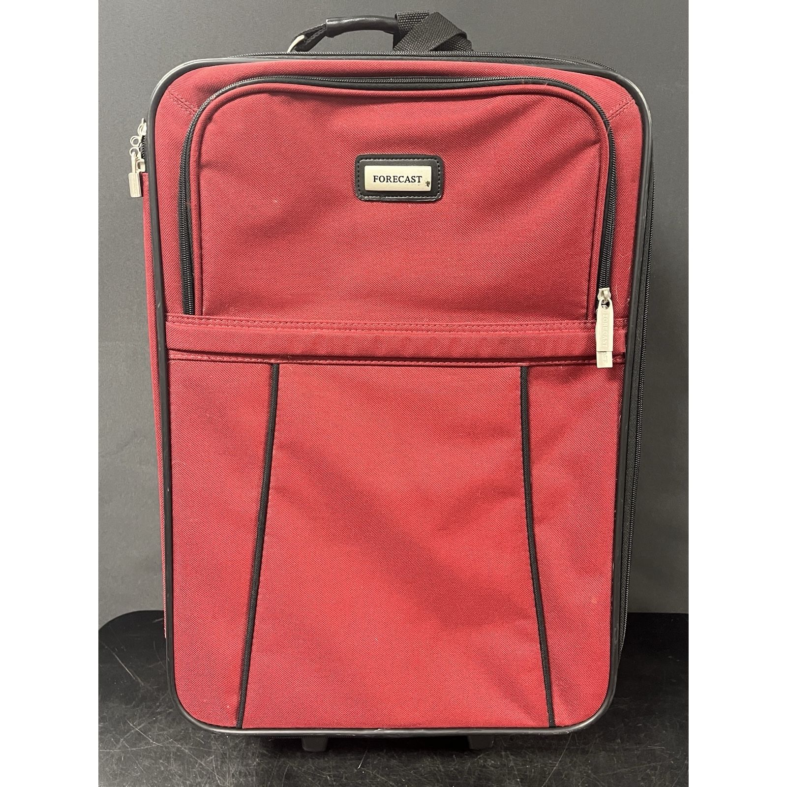 Red Forecast carry on suitcase. Travel luggage. 
