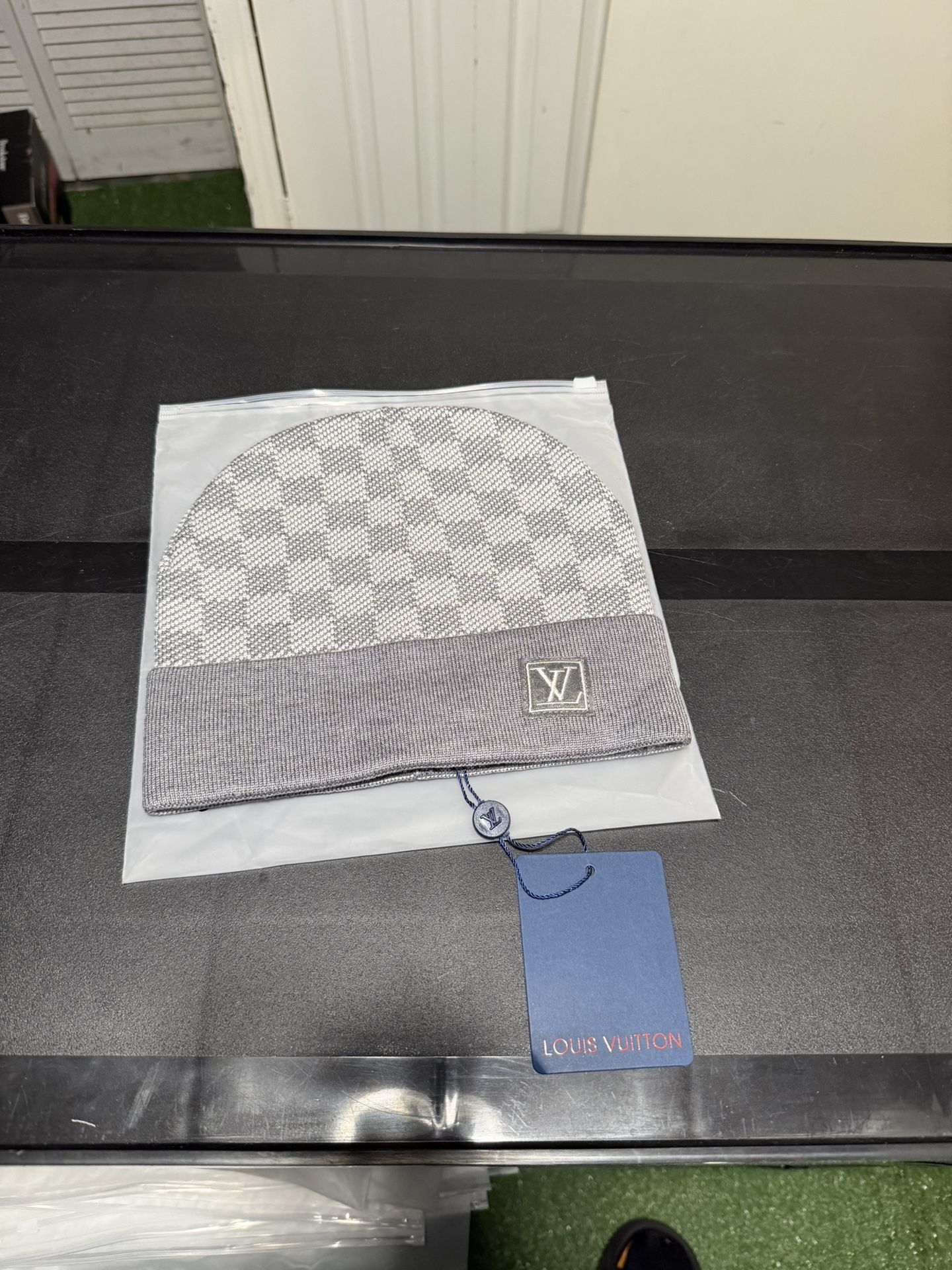 Damier Grey Beanie – Brand New
