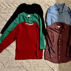 Boys long sleeve shirts and boys button down shirts size 8/10
