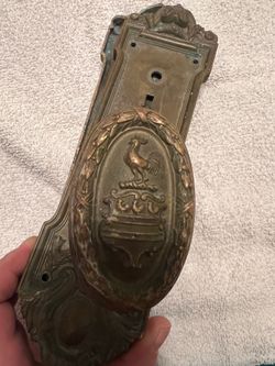 Antique Brass Door Knob from 1909