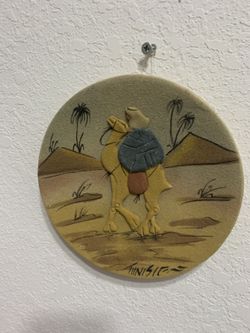 Plate hand made from Tunisia