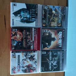 6 PS3 Games, Some Have Two Inside, All Work Perfect Fine None Damaged