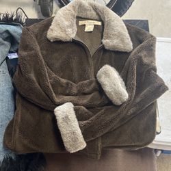 Brown Faux Fur Coat