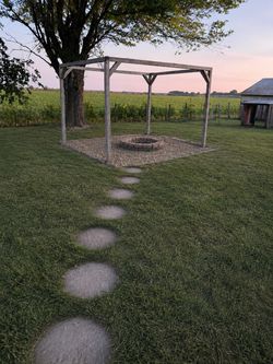 Fire pit pergola