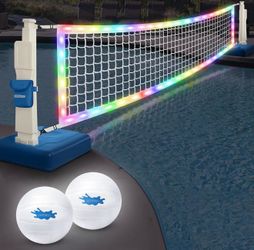 OHYEMO LED Pool Volleyball Net Set