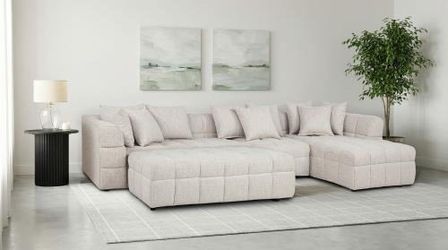 New sectional beige/ natural