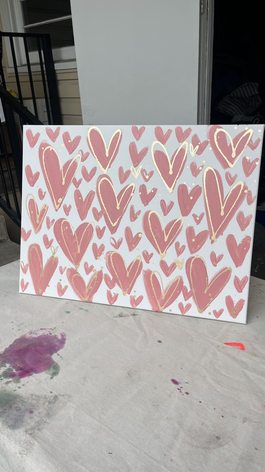 Heart Art For Girls Bedroom
