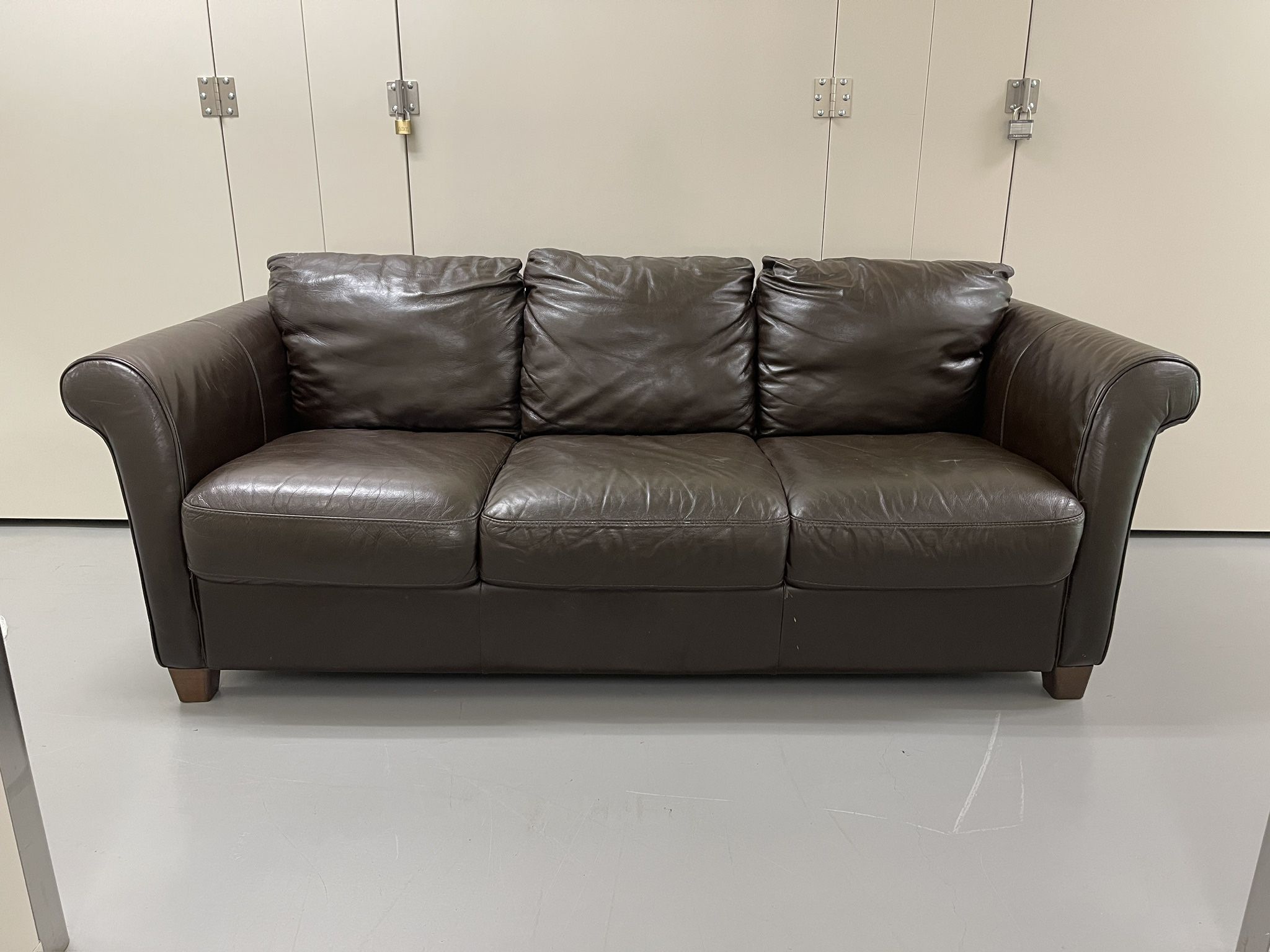 Brown leather couch from Italsofa