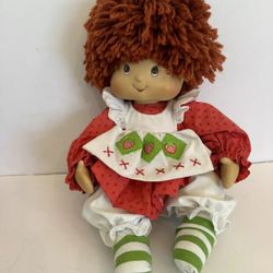 RARE Marie Osmond 10"  Strawberry Shortcake Tiny Tot Doll Porcelain Damaged Arm