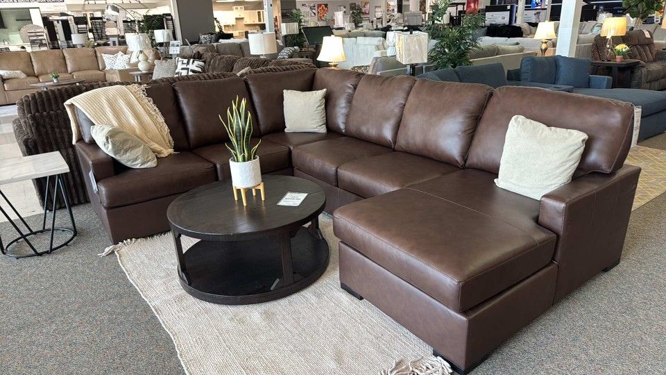 OM• $38 Initial • Brand New Mcdowlan Sectional With Chaise