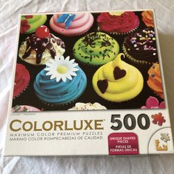 Colorluxe 500 Pc Puzzle “Cupcakes” - Complete