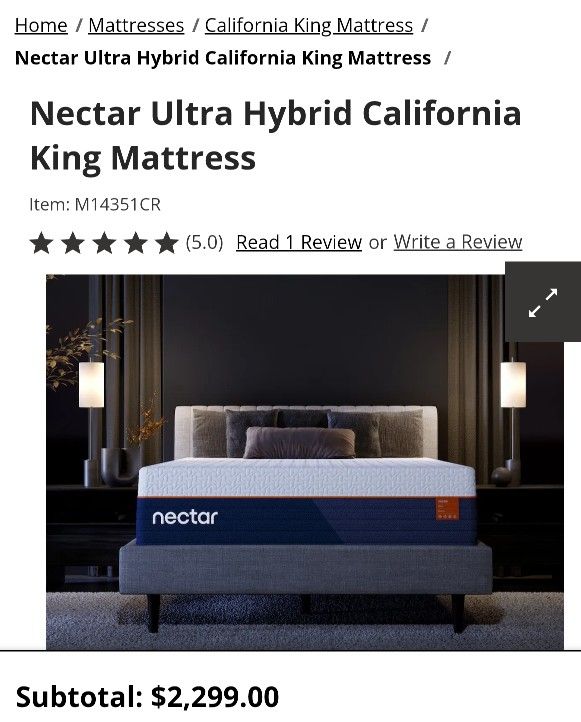 Nectar Ultra Hybrid California King Mattress