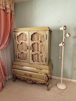 French Provincial Style Vintage Armoire