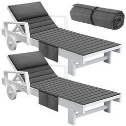 2Pcs Outdoor Lounge Chair Cushions 