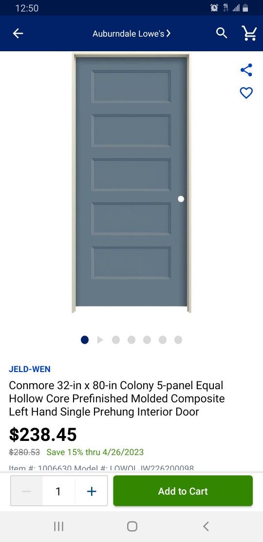 Interior Design Door 32x80 170.00 Each One