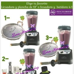 Juego Licuadora Y Plancha Redonda 