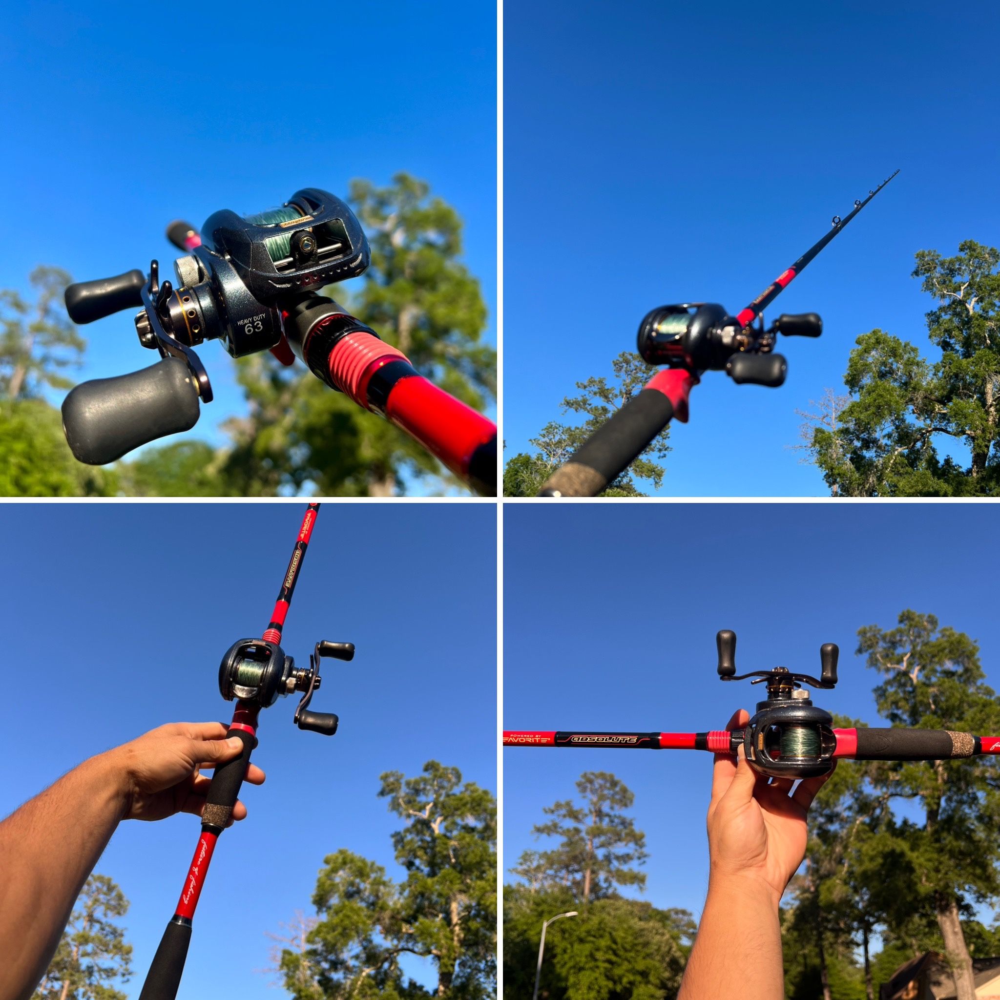 7’3” Favorite Baitcaster Fishing Rod & H2O Mayhem HD Reel Combo   baitcasting bait cast