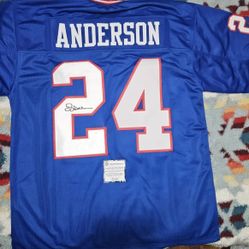 Ottis Anderson Signed Jersey.