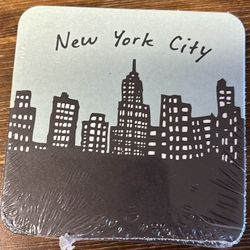 2 sets of cardboard pulpboard coaster 4x4 Brooklyn New York City New York New