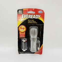 Eveready 80 Lumens LED Flashlight With Batteries NEW 5X Brighter