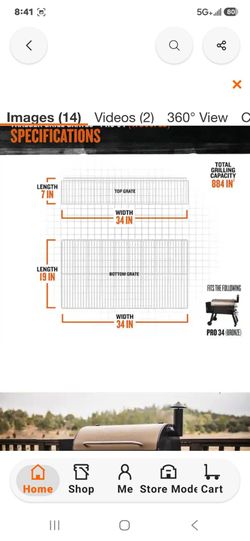 Traeger Pro 34 Wood Pellet Grill & Smoker, 884 Sq In, WiFi
450°F max temp, meat probe included, 6-in-1 BBQ versatility – grill, smoke, bake, roast, br