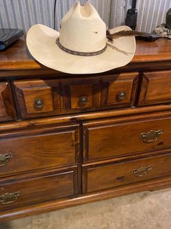 Straw Cowboy Hat with Feather Band