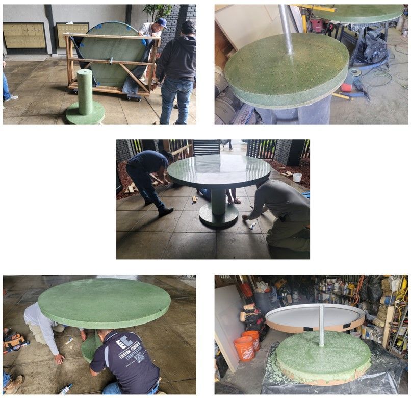 Custom Concrete Tables and table tops