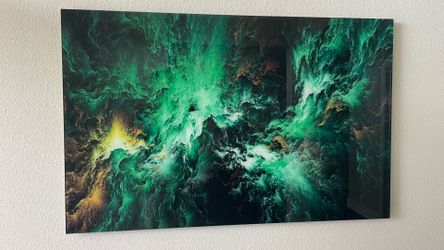 Large Acrylic Wall Art – Abstract Cosmic Nebula Print – Moving Sale