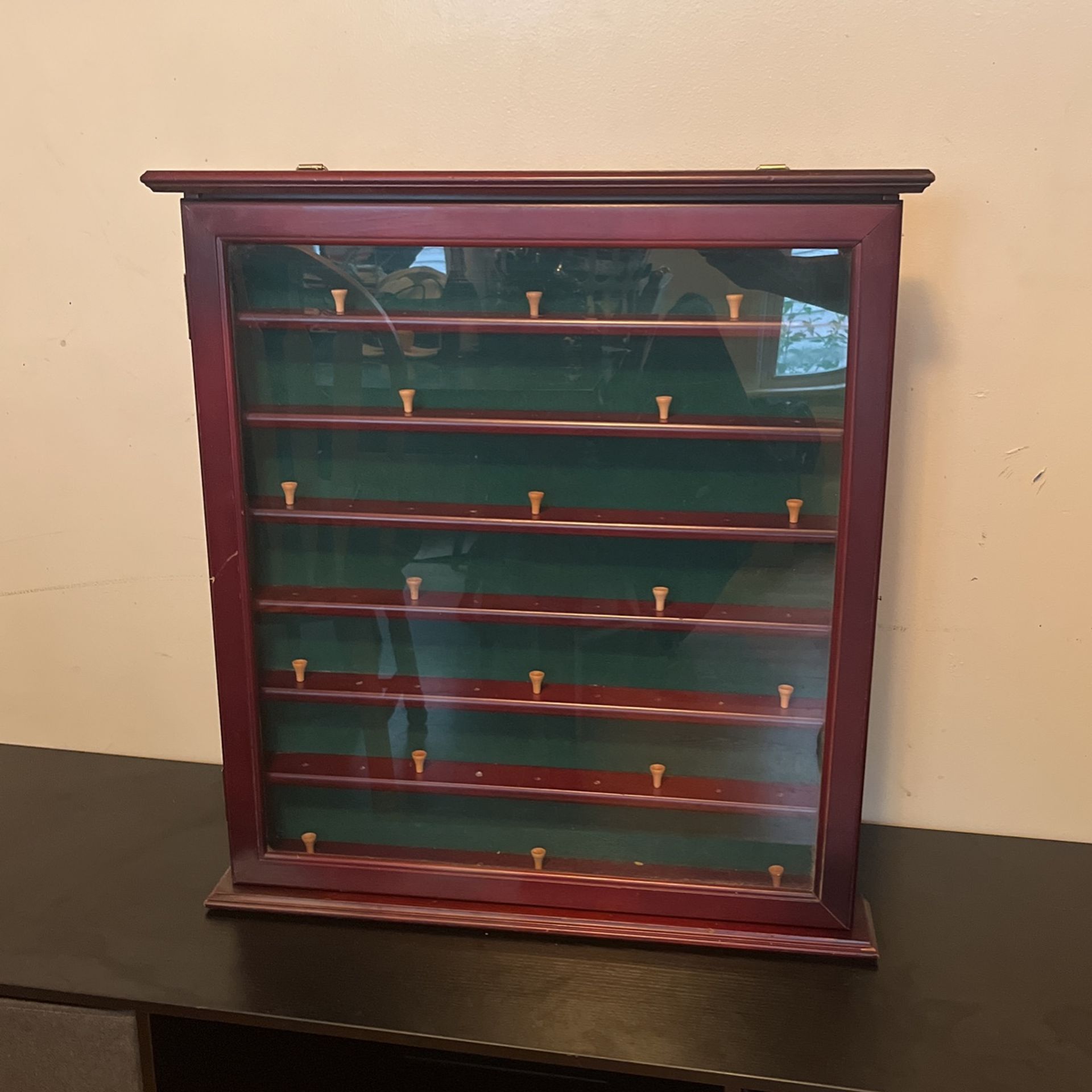 Wood N Glass Golf Ball Display
