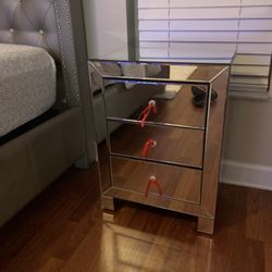 Brand New Mirrored Nightstand
