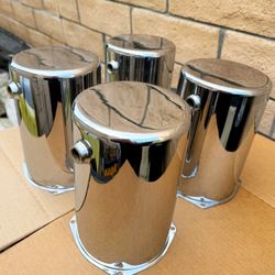 4 New Chrome Hydraulic Tanks