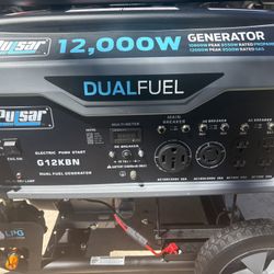 New Pulsar 12000 Watt Dual Fuel Generator