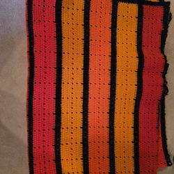 Handmade Crocheted  AFGHAN Approx 6x9