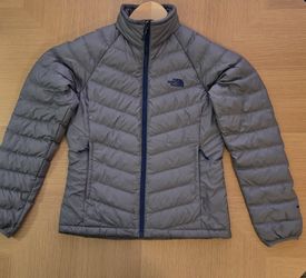 Pre-owned THE NORTH FACE WOMEN'S GRAY QUILTED DOWN INSULATED WINTER PUFFER COAT SMALL
