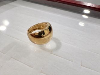 10k yellow gold dome ring size 8