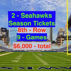 2 Seahawks Season Tickets Giants Packers Broncos Bills