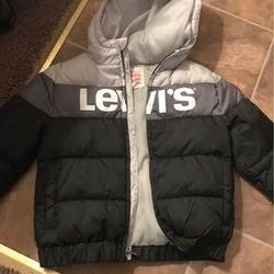 Boys Levi’s Black Grey Jacket 5/6 Yes