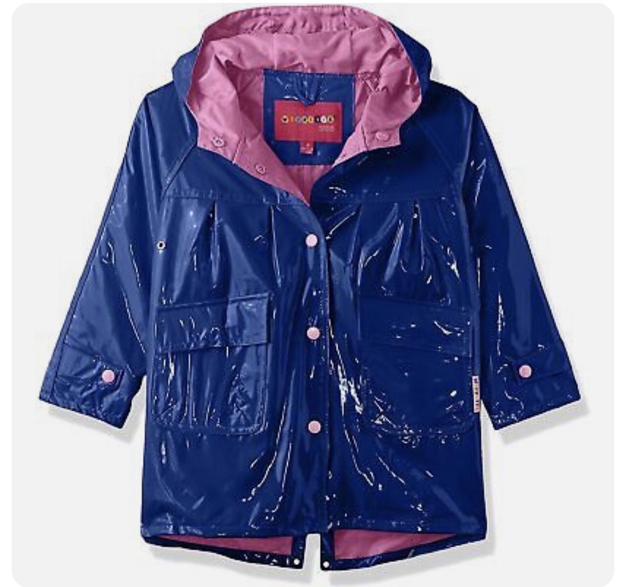 Wippette Little Girls Solid Color Hooded Raincoat Jacket