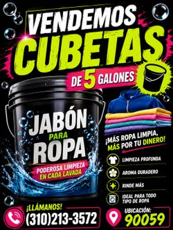Cubetas 🪣 de jabón líquido y polvo