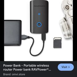 Power bank portable wireless with router $45
