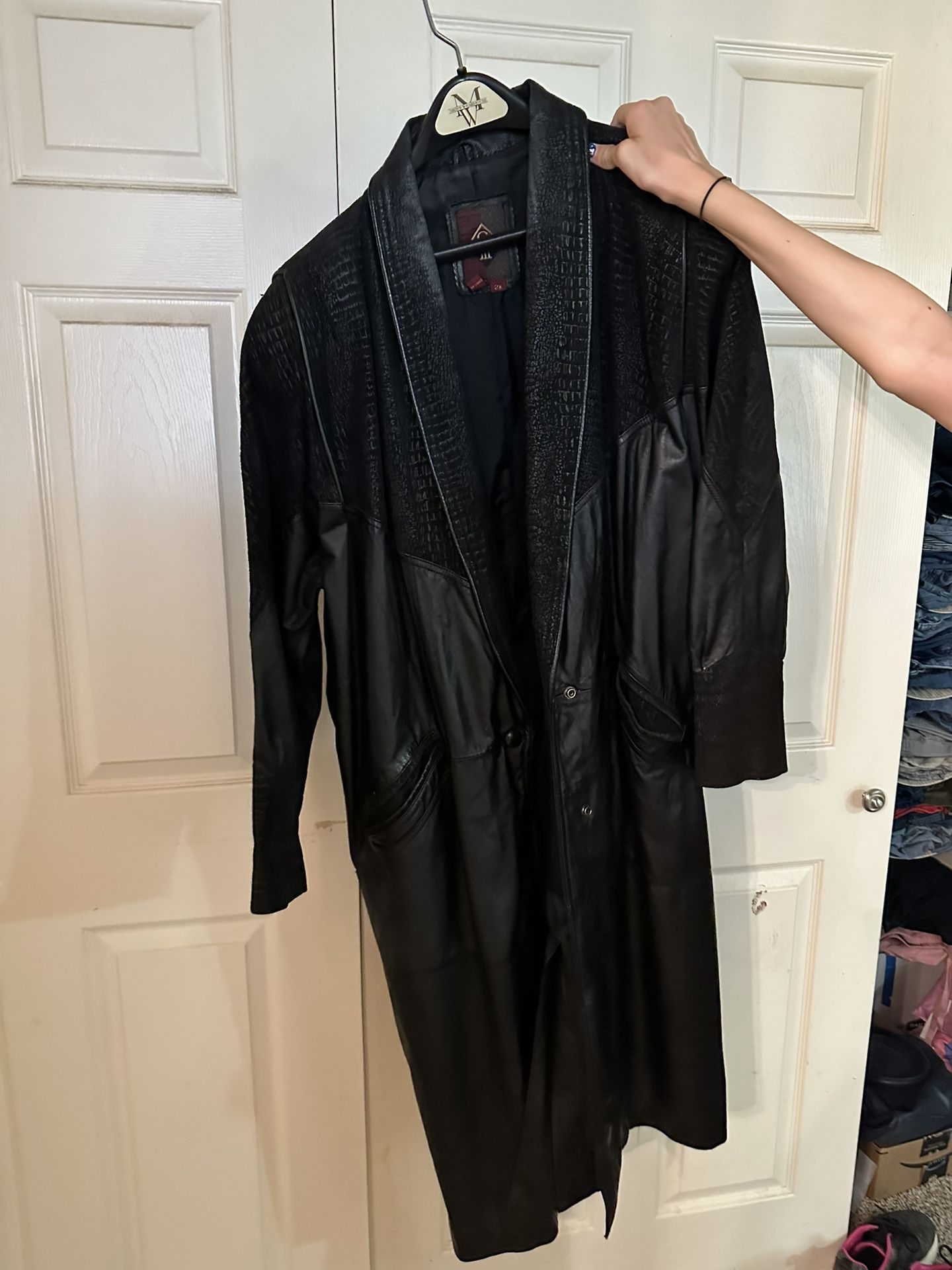 GIII Black Leather jacket