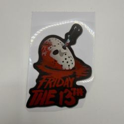 Friday the 13th Jason Mask Sticker Horror Slasher Movie Vinyl Decal for Laptop