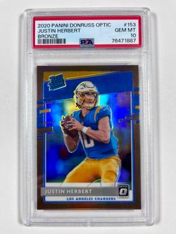 2020 Panini Optic Justin Herbert Bronze PSA 10
