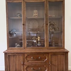 MCM Solid Wood Display Cabinet