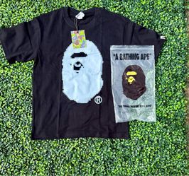 Black pixelated bape tee shirt