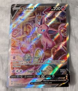 Pokémon TCG Espeon V Alternate Full Art Ultra Rare Holo  Near Mint Condition