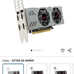 GeForce GT740 2G Graphics Card,GPU Support HDMI 4 Monitor Output Computer Low Profile Video Card PC 4 Port Video Cards (GT740 2G 4HDMI)

