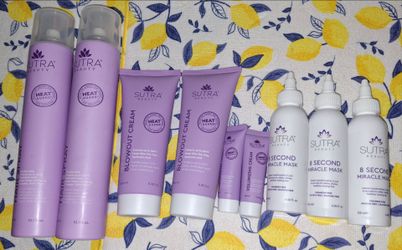 Sutra Beauty Heat Guard & Miracle Mask 9-Piece Premium Haircare Lot - Brand New