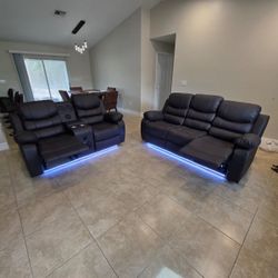 Sofa Y Loveseat (2) Reclinable Led Manual ORLANDO