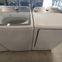 Samsung top load Washer And Electric Dryer Set Used